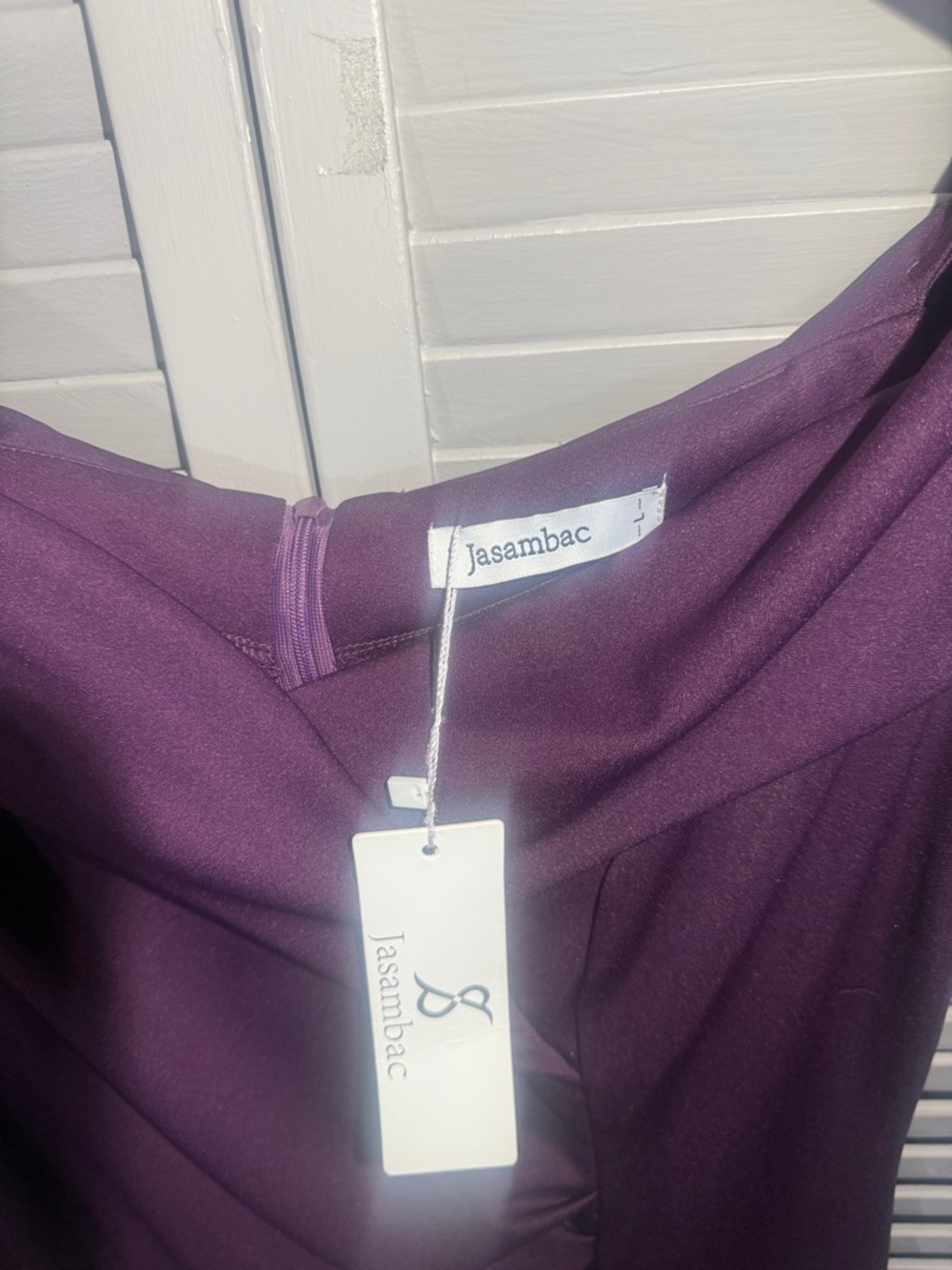 Elegant Off-Shoulder Purple Sheath Dress - Picture 2 of 11